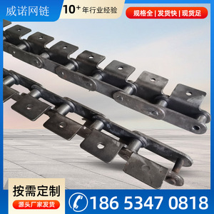 304不锈钢弯板链条C2062/C2082/C216A双节距滚珠输送链K1/A2附件