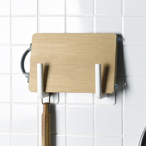 2个装厨房锅盖架免打孔挂钩砧板菜板整理架壁挂式浴室置物架