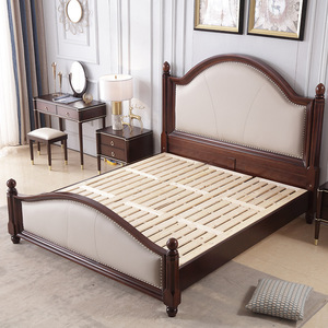 美式轻奢实木床全实木一米八的双人床主卧江西赣州家具厂家直销床