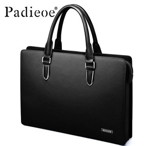 Padieoe Men's Briefcase Genuine Leather Totes Bag for Do