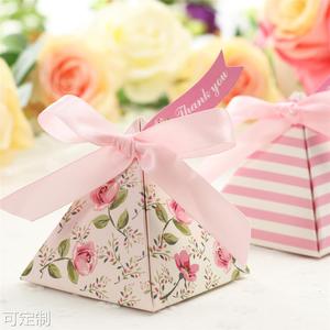 粉色喜糖盒小号伴手礼盒糖果盒浪漫婚礼纸袋包装盒纸