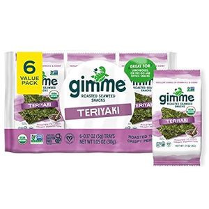 gimMe - Teriyaki - 6 Count - Organic Roasted Seaweed Shee