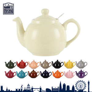 London Pottery米色田园英式陶瓷茶壶咖啡壶带茶漏下午茶子时当归