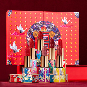 雀臣圣诞节礼物中国风口红礼盒套装贵妃复古雕花口红唇膏生日套盒