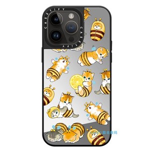 CASETi镜面可爱柠檬蜜蜂橘猫苹果磁吸手机壳适用15ProiPhone14ProMax13Pro网红明星艺术家联名12防摔保护套15