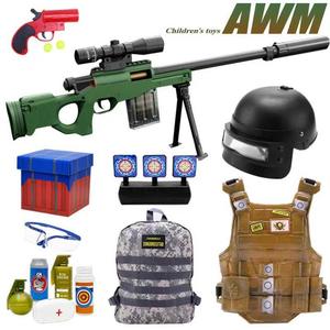 98k枪玩具软弹枪配三级头盔甲套装awm仿真上狙击步枪m4男童玩具