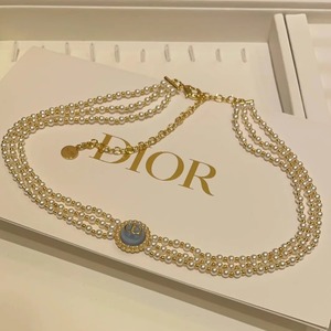 Dior/迪奥SS新款2024 多层珍珠项链女马卡龙颈链甜美24年春夏新款