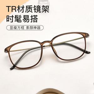 2212无磁钛全框眼镜架超轻圆形TR90眼镜框女近视眼镜光学架定制