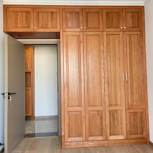 全屋定制实木衣柜红橡木大柜子组合订制定做卧室整体家具原木