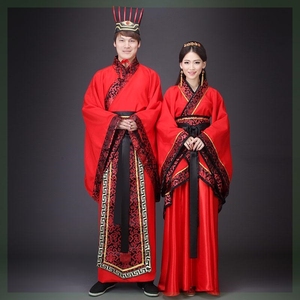 唐装汉服男女婚服情侣国学服饰红色中式新郎新娘结婚嫁衣汉唐喜服