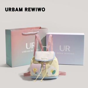 URBAM REWIWO官方正品多巴胺双肩包2024新款可爱少女旅行小背包包