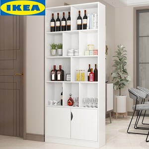 IKEA宜家酒柜现代简约储物柜展示柜客厅一体靠墙隔断柜玄关装饰品