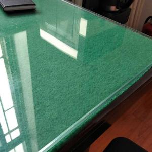 办公桌绿色桌面毯桌垫玻璃板下背景桌布条纹绿毯圆桌养眼绿垫毯布