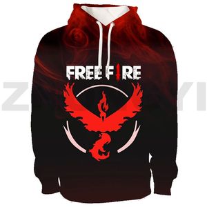 Game Camouflage Army D Free Fire Garena Hoodies Hip Hop