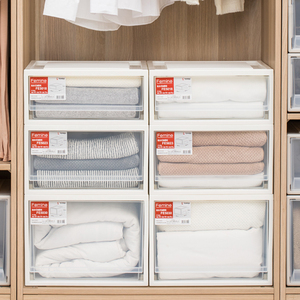 日本Tenma天马抽屉式收纳箱衣柜文件盒家用衣服储物柜塑料整理箱