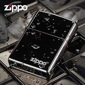 Zippo打火机黑冰正品煤油原装防风复古纯铜黑冰个性创意送男礼物