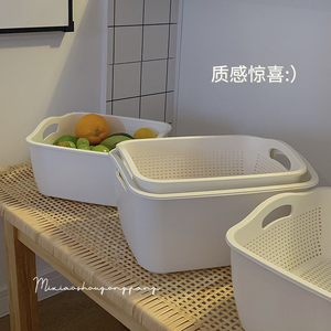 IKEA宜家洗菜盆沥水篮厨房双层塑料篮子洗水果神器淘菜盆滤水篮水