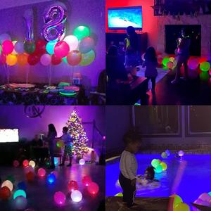 发光气球LED闪光夜光气球微商地推礼品儿童玩具助威道具乳胶气球