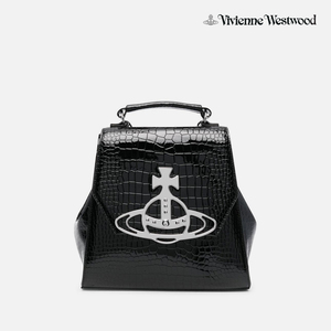 官网Vivienne Westwood/薇薇安西太后包包土星鳄鱼纹双肩包背包女
