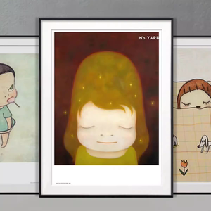 奈良美智娃娃海报卧室装饰画日式文艺女孩房儿童房小众艺术挂画