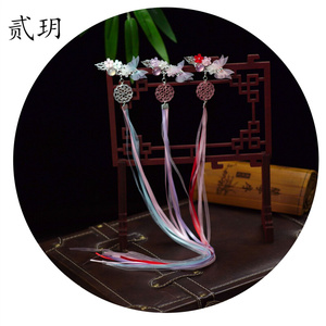 Two Yue new snow yarn butterfly hairpin fairy streamer