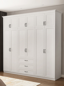 宜家定制主卧室北欧式实木颗粒板宽衣柜多功能大容量超大号房间
