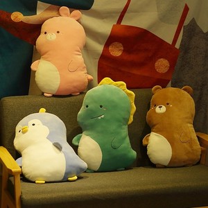 儿童靠垫恐龙枕女生伊森异形毛绒玩具抱沙发礼物卡通椅子企鹅