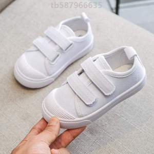 白女童帆布鞋春季[男款2024运动鞋小白鞋儿童软底新款宝宝幼儿园