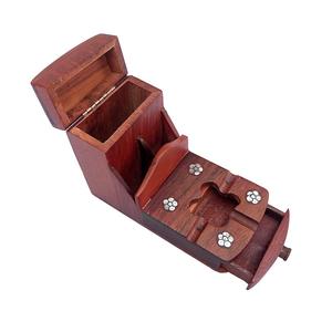 红木多功能烟盒烟灰缸木质中式花梨木办公室木制品创意个性收纳盒