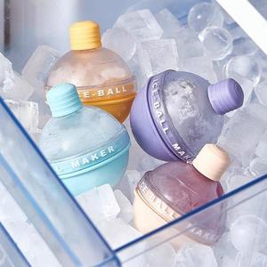 日本进口MUJIE冰球模具圆形冰格灯泡圆球家用食品级硅胶制冰盒