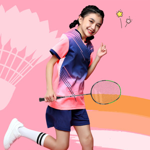 李宁联名儿童乒乓球服运动套装男童羽毛球服女童训练中大童速干衣