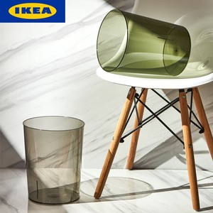 IKEA宜家家用大号轻奢垃圾桶客厅创意PET透明垃圾筒办公室大容量