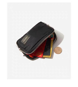 日本小众潮牌迷你吉田联名男手拿尼龙布艺短款零钱包卡包口袋小包