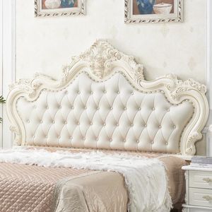 欧式床头板 软包床靠背1.8米法式床头烤漆公主床头新款床头板双人