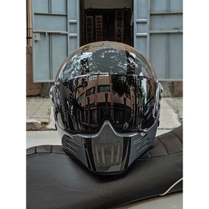 摩雷士品质全盔摩托车头盔男巡航全盔幽灵骑士个性骷髅四季轻便式