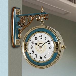 丽盛双面挂钟表静音客厅大气复古现代轻奢新中式北欧风格装饰时钟