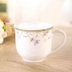 陶瓷茶杯有耳功夫茶具带把骨瓷加厚带柄小茶杯手单家用待客杯子