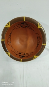 人面鱼纹彩陶盆模型