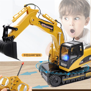 大号电动遥控挖土机 充电挖掘机 挖泥机钩勾机工程车男孩挖挖玩具
