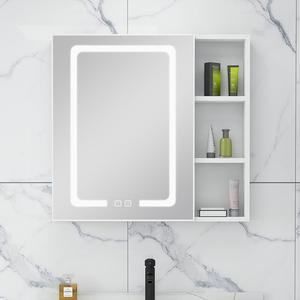 太空铝浴室智能镜柜单独挂墙式置物架带镜面卫生间镜子收纳一体c