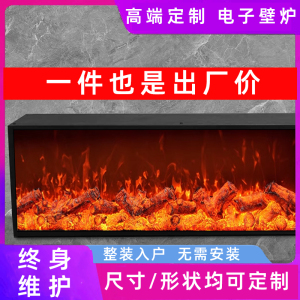 定制电子壁炉仿真火焰装饰柜家用客厅取暖器嵌入式定做木柴壁炉芯