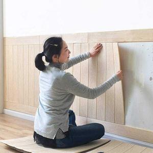 教室条凳贴瓷砖木线条长条墙群装饰贴纸自粘墙裙厨房软木pvc板
