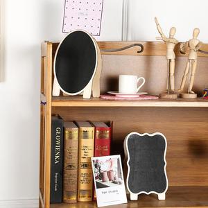 木质小黑板可定制尺寸正反两用木板夹站立式留言板双面木制工艺品