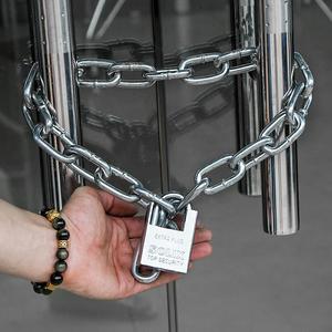 铁莲条锁不锈钢链条锁家用锁具锁自行车电动车锁链子玻璃门锁锁链
