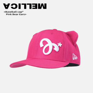 Am(ACILLEM)封闭硬顶棒球帽复古美式立体刺绣情侣粉色平沿帽子