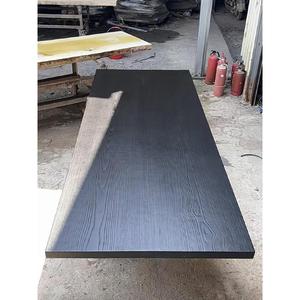 木板碳化桌板白蜡木大板炭化黑色桌面板实木板台面老榆木桌面厂家