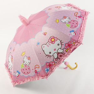 可爱卡通凯蒂猫儿童雨伞PVC防水伞套幼儿园小孩宝宝超轻印花雨伞