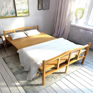 竹床可折叠床单人1.2米成人家用1.5米双人实木全竹子床午休睡凉床