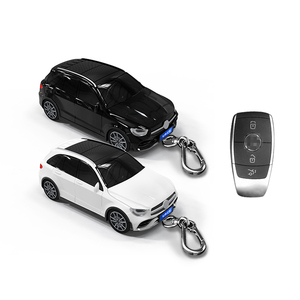 适用于奔驰GLC汽车模型壳钥匙包定制铭牌遥控器保护套创意个性扣