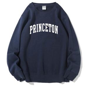 普林斯顿大学Princeton University校园文化套头圆领加绒情侣卫衣